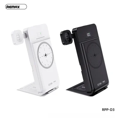 Remax RPP-D3 5-in-1 Portable Folding Wireless Charging 10000mAh Power Bank