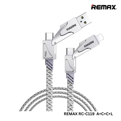 REMAX RC-C119 Zous Series 100W 2 In 2 Fast Charging Data Cable