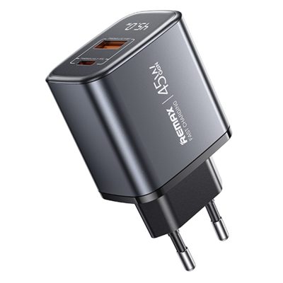 REMAX  U2 AC45W GAN Digital Fast Charger PD+QC