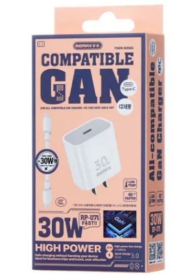 REMAX RP-U71 Figen Series 30W Gan PD Charger