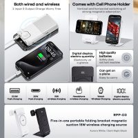 Remax RPP-D3 5-in-1 Portable Folding Wireless Charging 10000mAh Power Bank