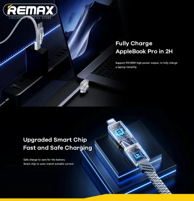 REMAX RC-C119 Zous Series 100W 2 In 2 Fast Charging Data Cable